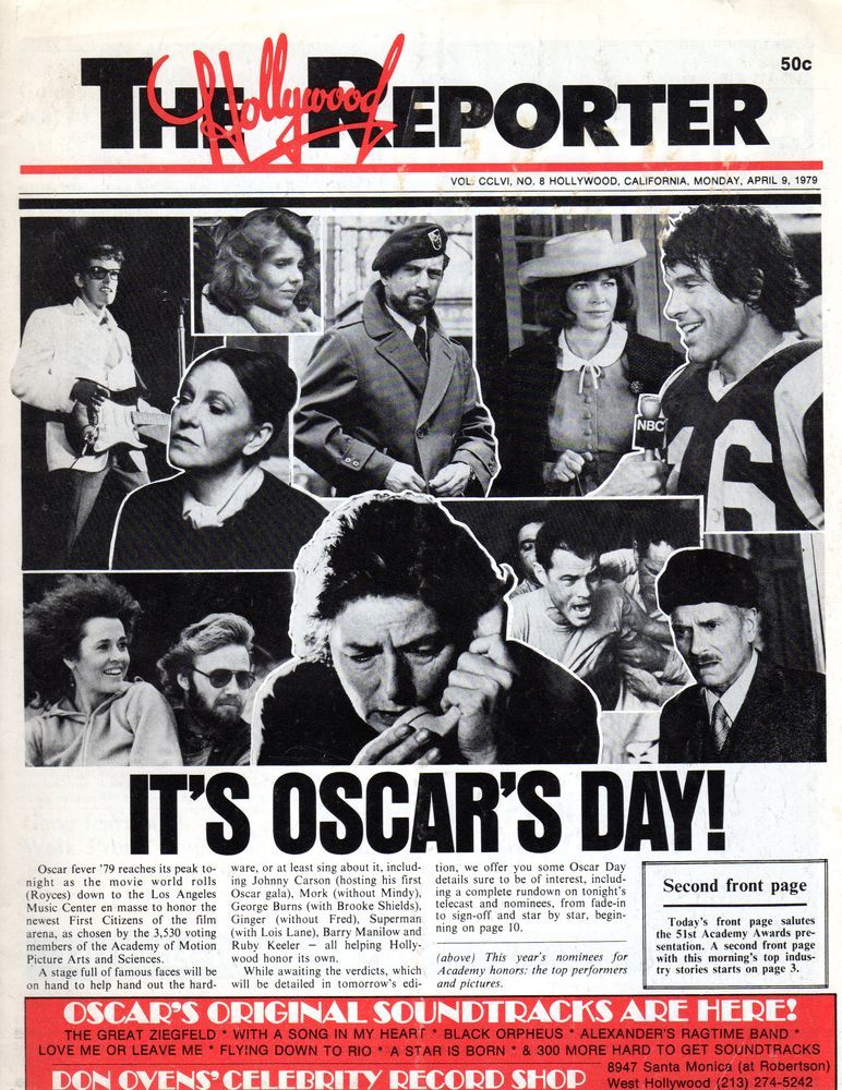 HOLLYWOOD REPORTER | THE magazine side cover 9 April 1979