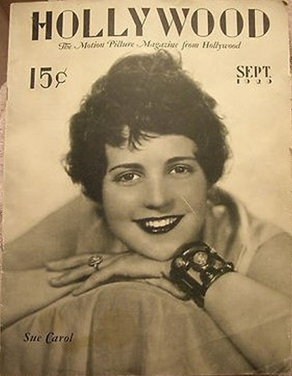 HOLLYWOOD magazine side cover  September 1929