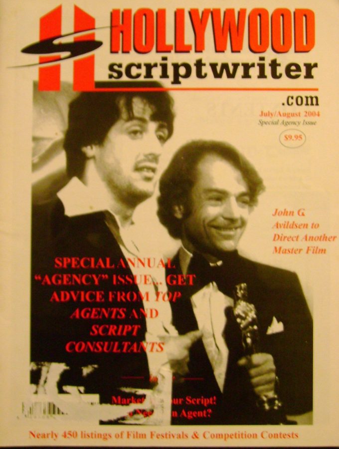 HOLLYWOOD SCRIPTWRITER magazine side cover July/August 2004