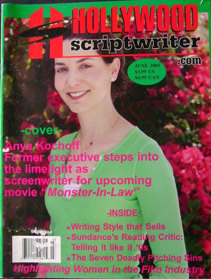 HOLLYWOOD SCRIPTWRITER magazine side cover June 2005