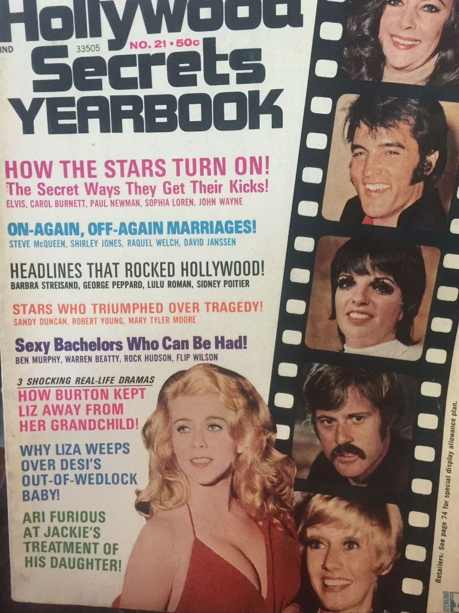 HOLLYWOOD SECRETS YEARBOOK magazine side cover Issue 21   1972