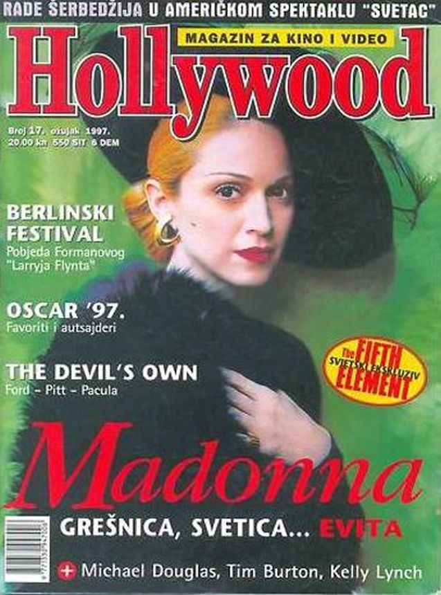 HOLLYWOOD SERBIA magazine side cover  April 1997
