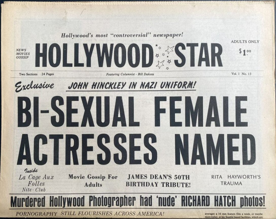 HOLLYWOOD CONFIDENTIAL STAR magazine side cover Issue 13  Vol 1 No  13   