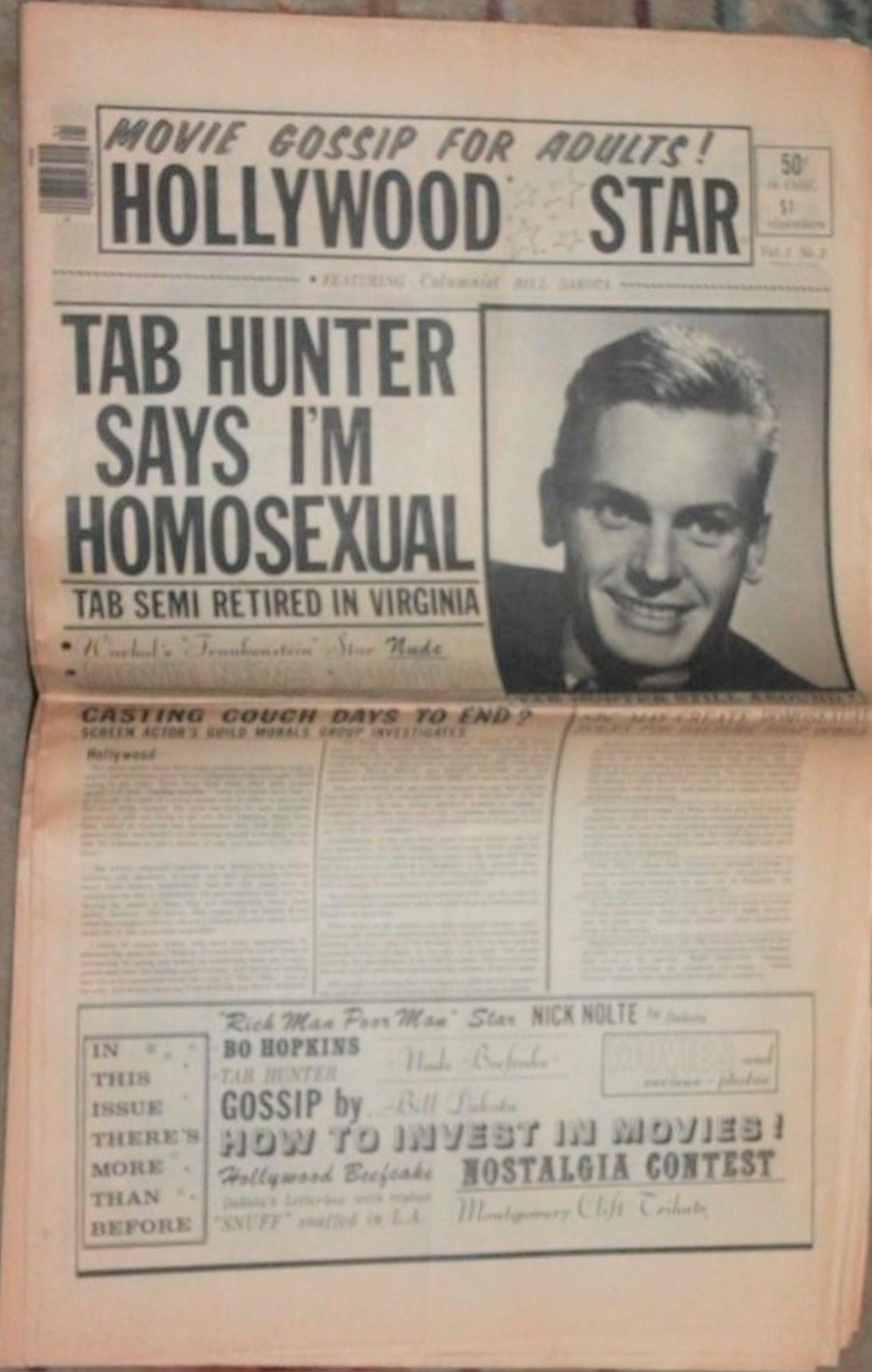 HOLLYWOOD CONFIDENTIAL STAR magazine side cover Issue 2  Vol 1 No  2   1976
