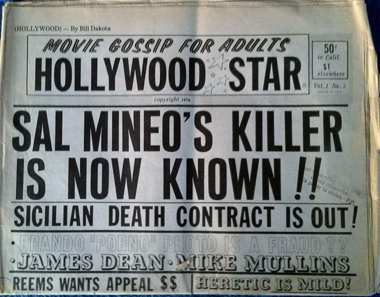 HOLLYWOOD CONFIDENTIAL STAR magazine side cover Issue 5  Vol 1 No  5   1976