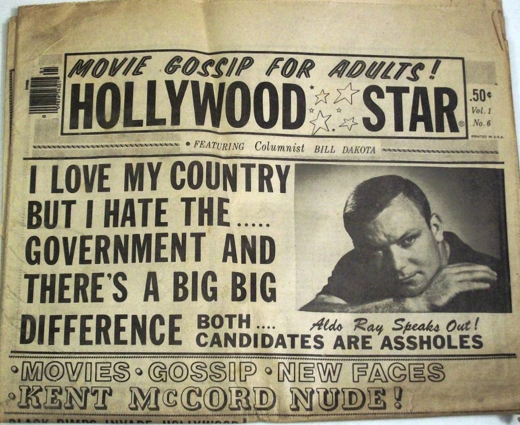 HOLLYWOOD CONFIDENTIAL STAR magazine side cover Issue 6  Vol 1 No  6   1976