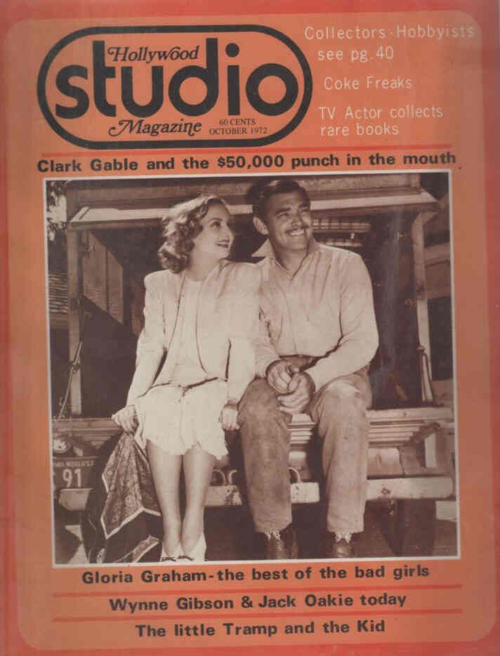 HOLLYWOOD STUDIO magazine side cover October 1972