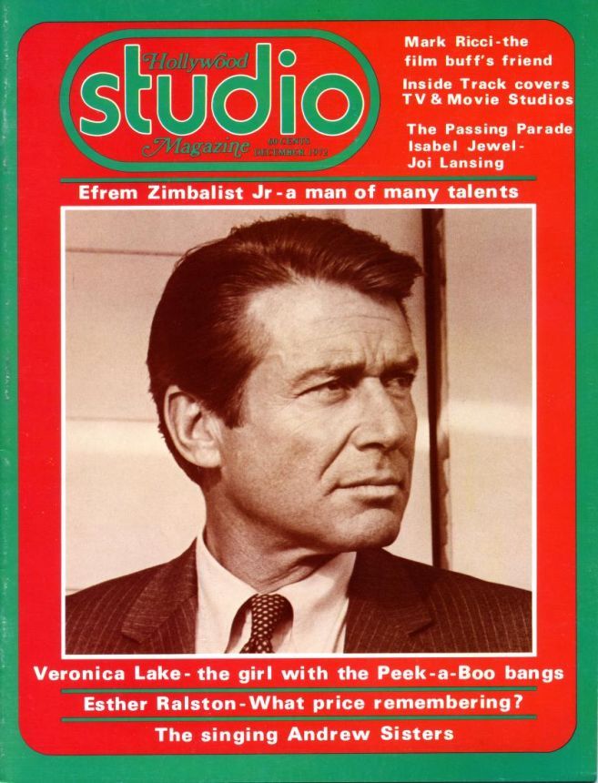HOLLYWOOD STUDIO magazine side cover December 1972