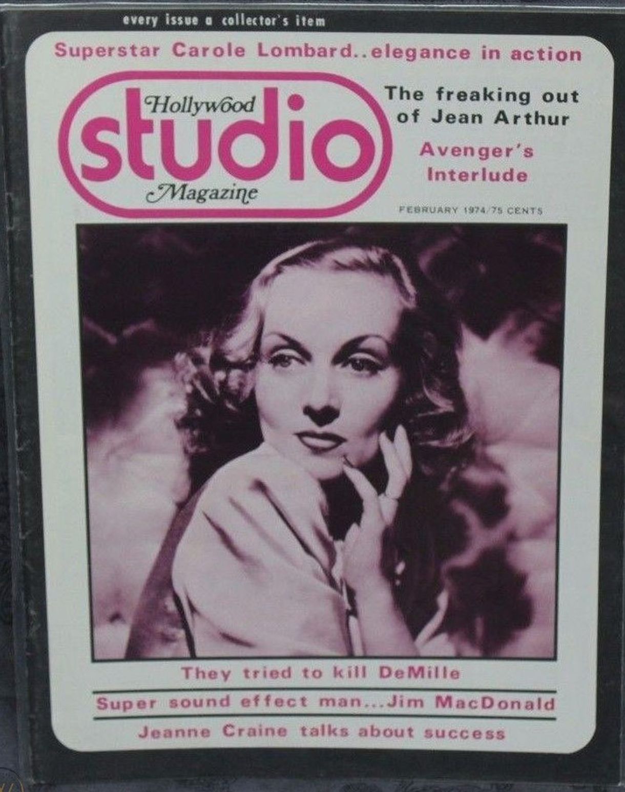 HOLLYWOOD STUDIO magazine side cover February 1973