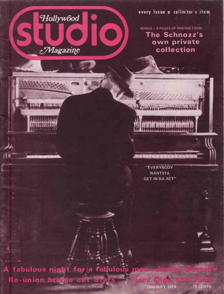 HOLLYWOOD STUDIO magazine side cover January 1974