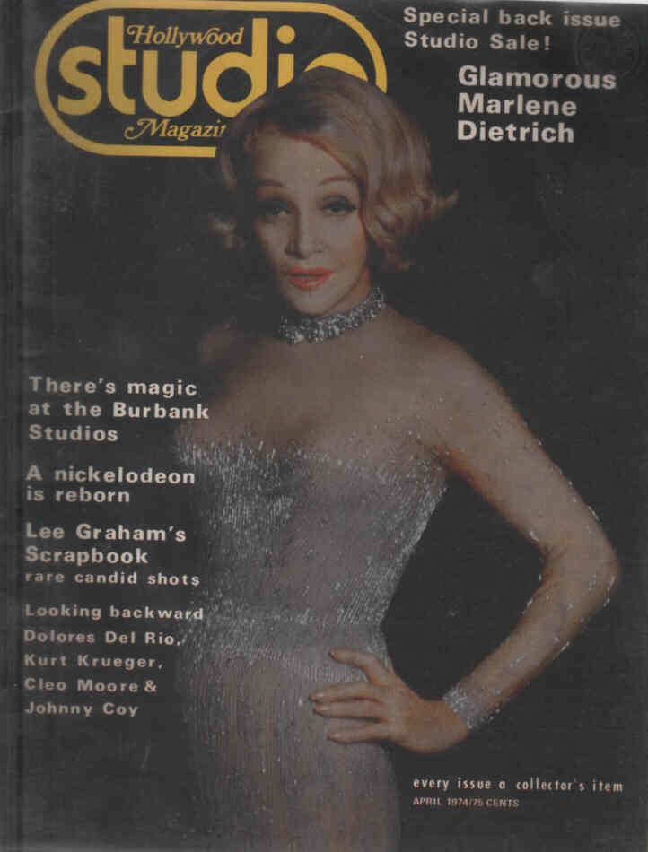 HOLLYWOOD STUDIO magazine side cover April 1974