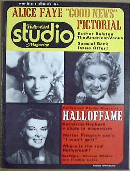 HOLLYWOOD STUDIO magazine side cover August 1974