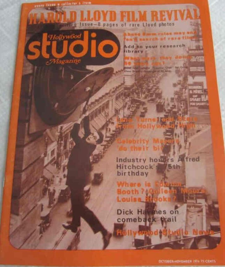 HOLLYWOOD STUDIO magazine side cover October/November 1974