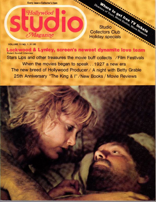 HOLLYWOOD STUDIO magazine side cover  Vol 11 # 1 November 1976