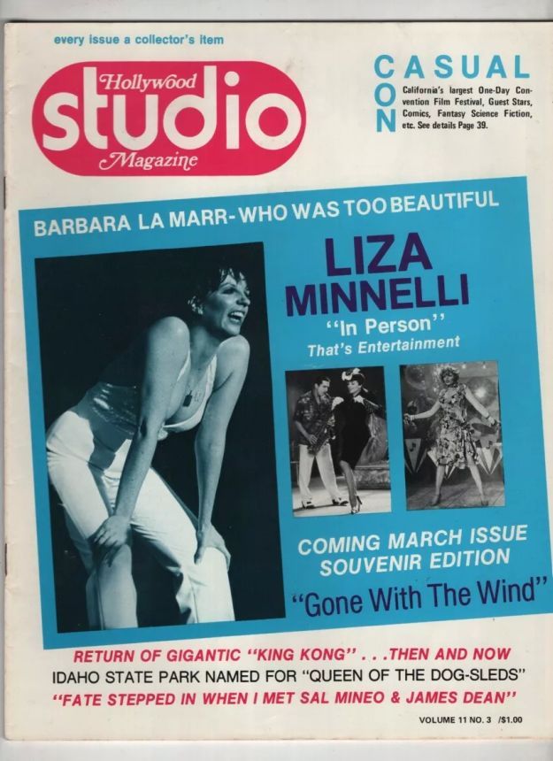 HOLLYWOOD STUDIO magazine side cover February 1977