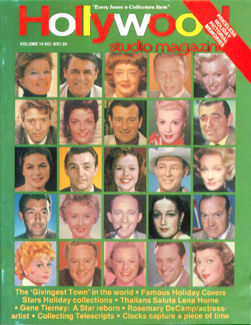 HOLLYWOOD STUDIO magazine side cover  Vol 14 # 6 December 80/January 81 