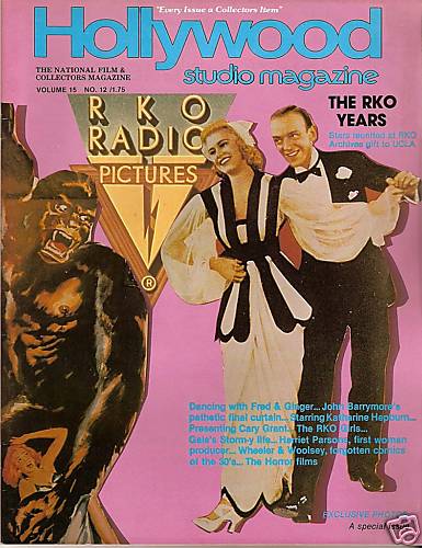 HOLLYWOOD STUDIO magazine side cover  Vol 15 # 12 October 1982