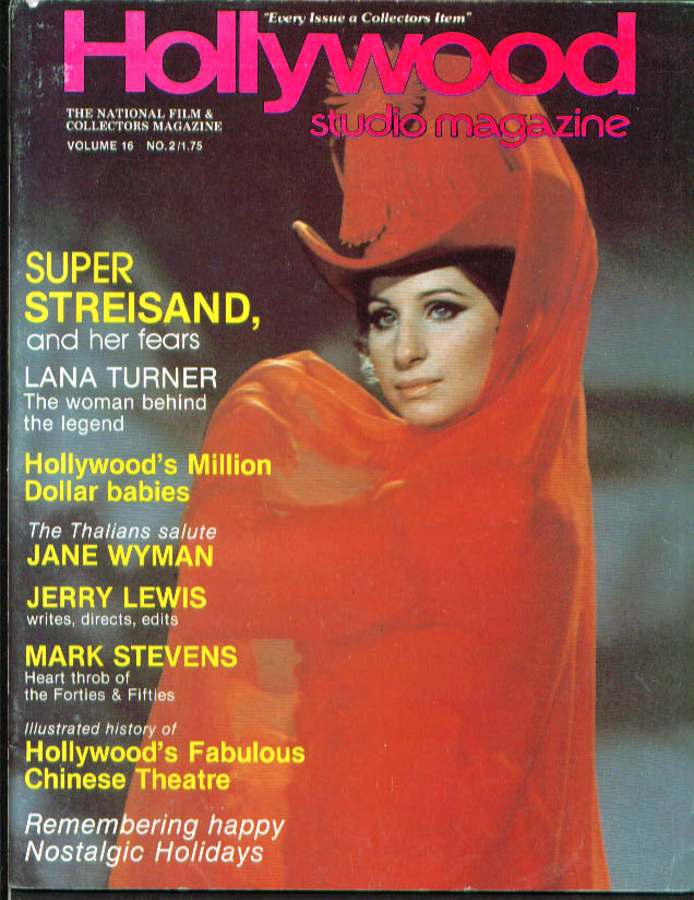 HOLLYWOOD STUDIO magazine side cover  Vol 16 # 2 December 82/January 83 1982