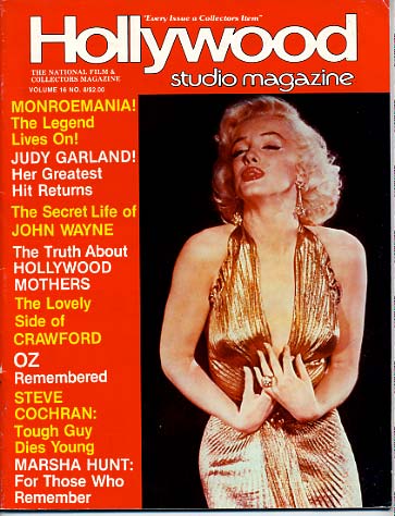 HOLLYWOOD STUDIO magazine side cover  Vol 16 # 8 August 1983
