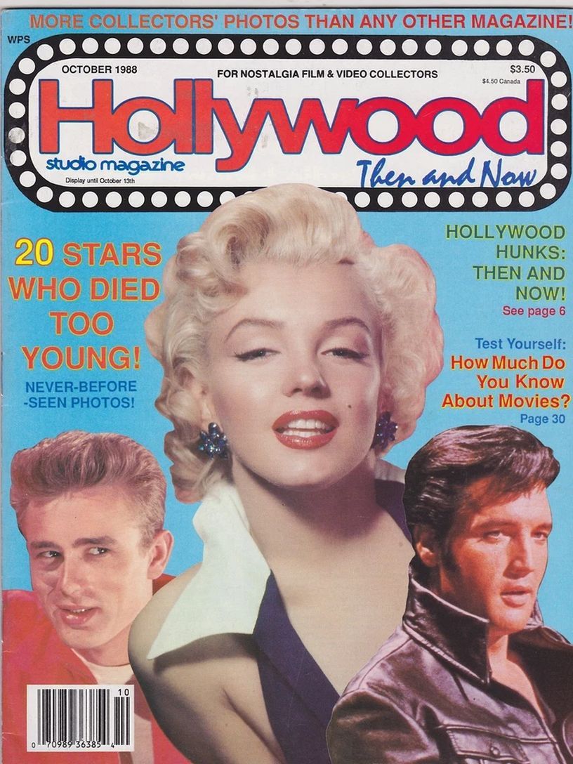 HOLLYWOOD STUDIO magazine side cover October 1988
