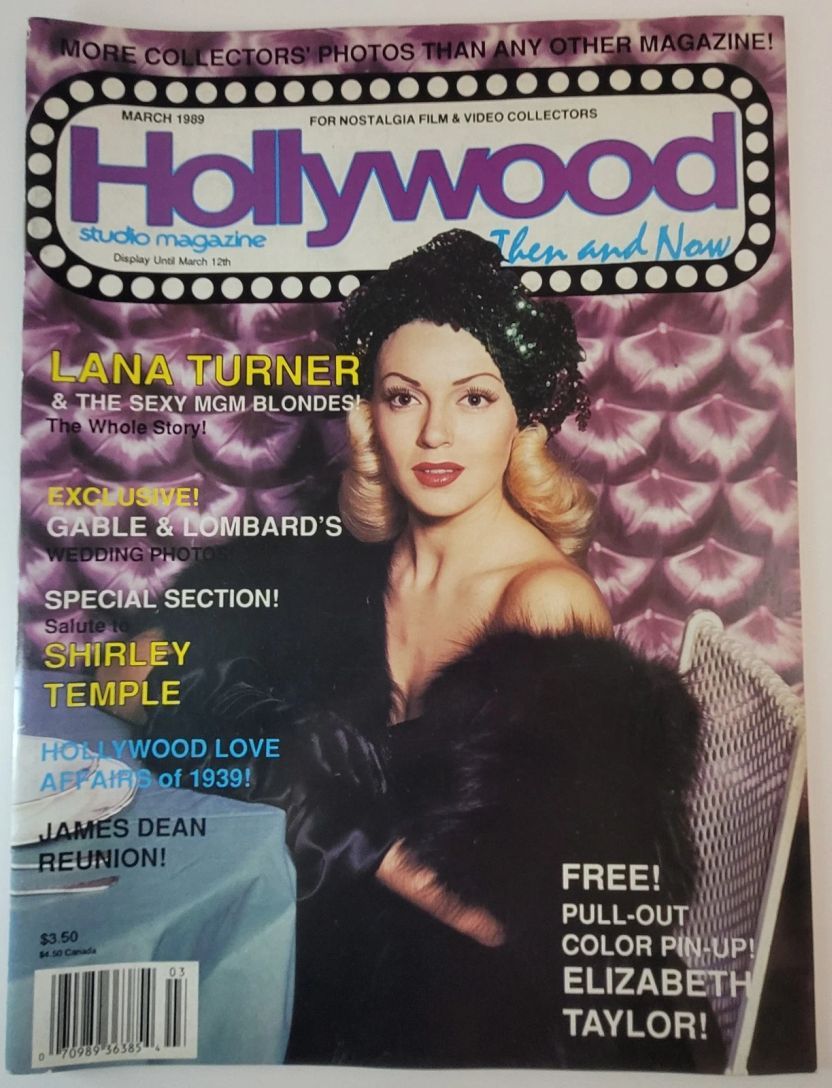 HOLLYWOOD STUDIO magazine side cover March 1989