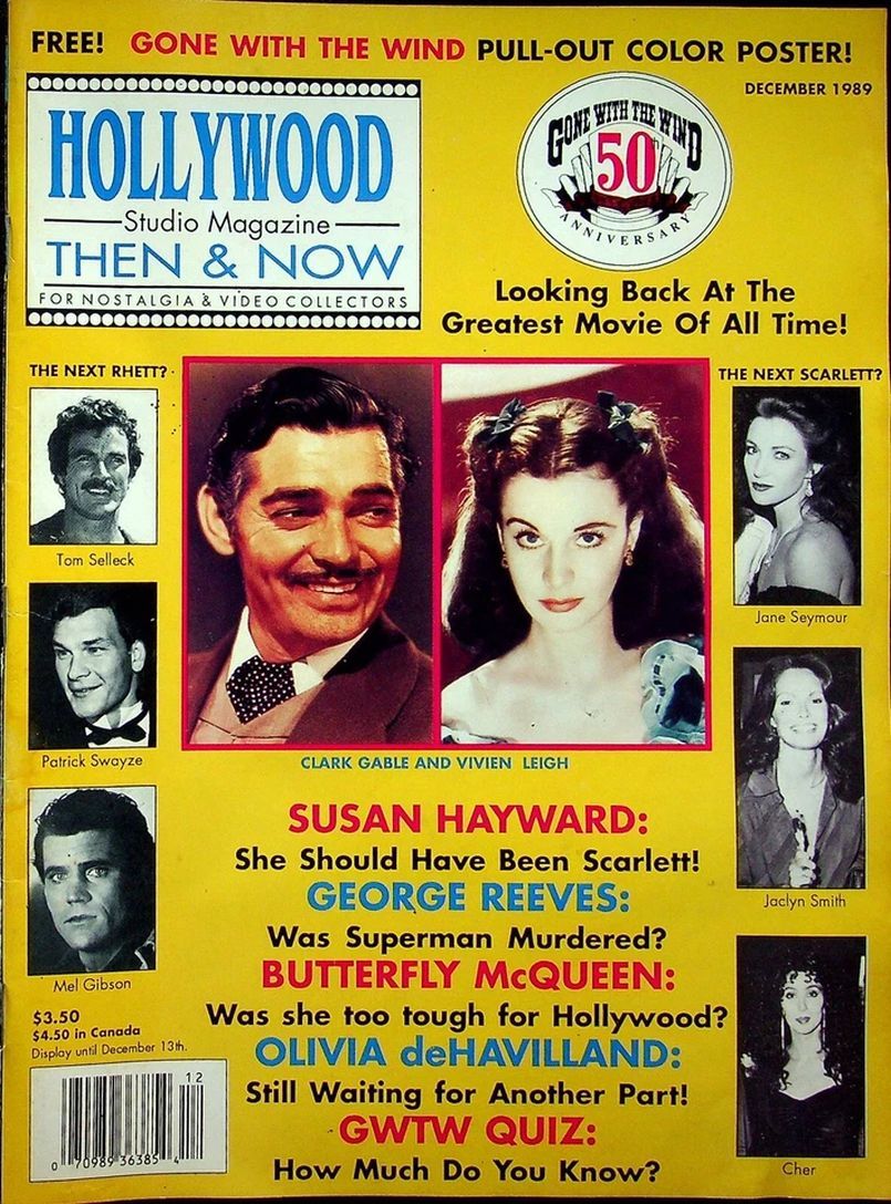 HOLLYWOOD STUDIO magazine side cover December 1989