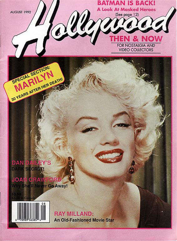HOLLYWOOD STUDIO magazine side cover  Vol 25 # 6 August 1992
