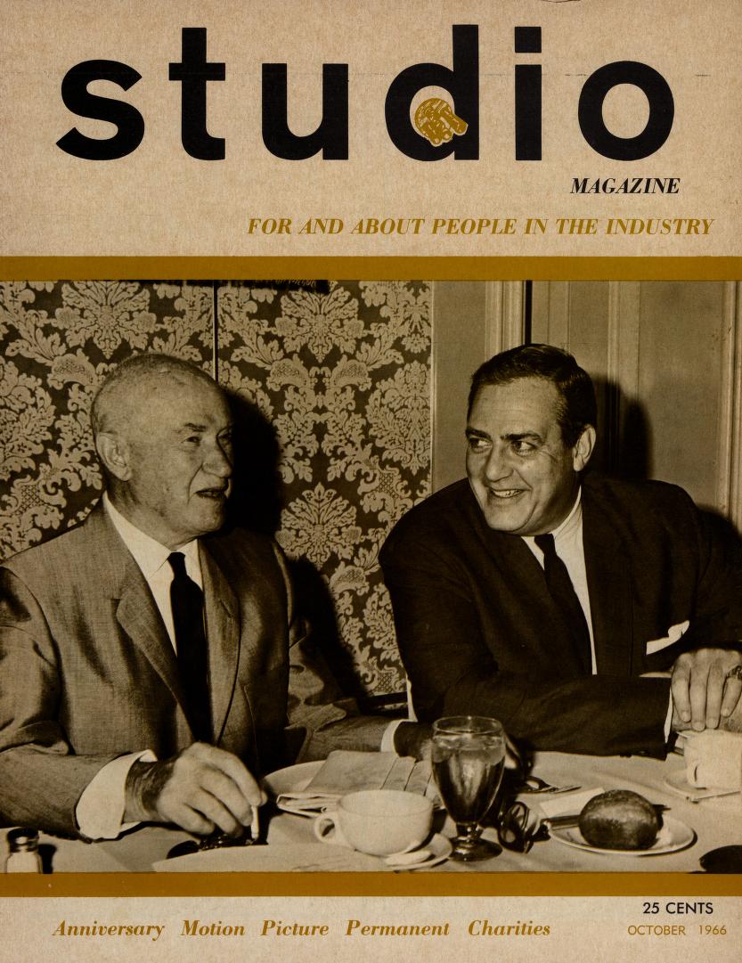 HOLLYWOOD STUDIO magazine side cover  Vol 1 No  6  October 1966
