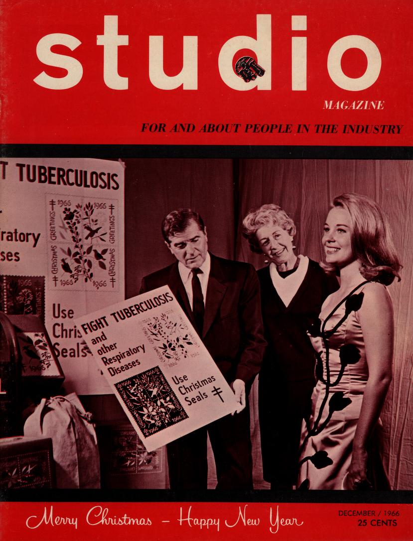 HOLLYWOOD STUDIO magazine side cover  Vol 1 No  8  December 1966
