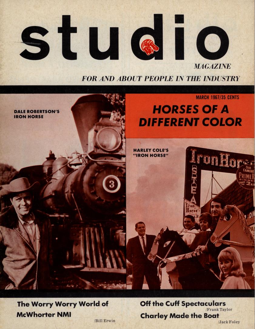 HOLLYWOOD STUDIO magazine side cover  Vol 1 No  11  March 1967