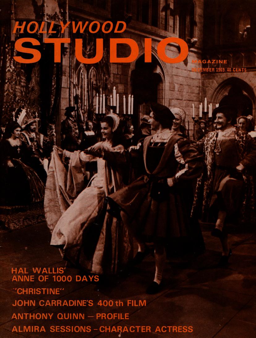 HOLLYWOOD STUDIO magazine side cover  Vol 4 No 8  December 1969