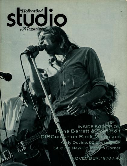 HOLLYWOOD STUDIO magazine side cover  November 1970