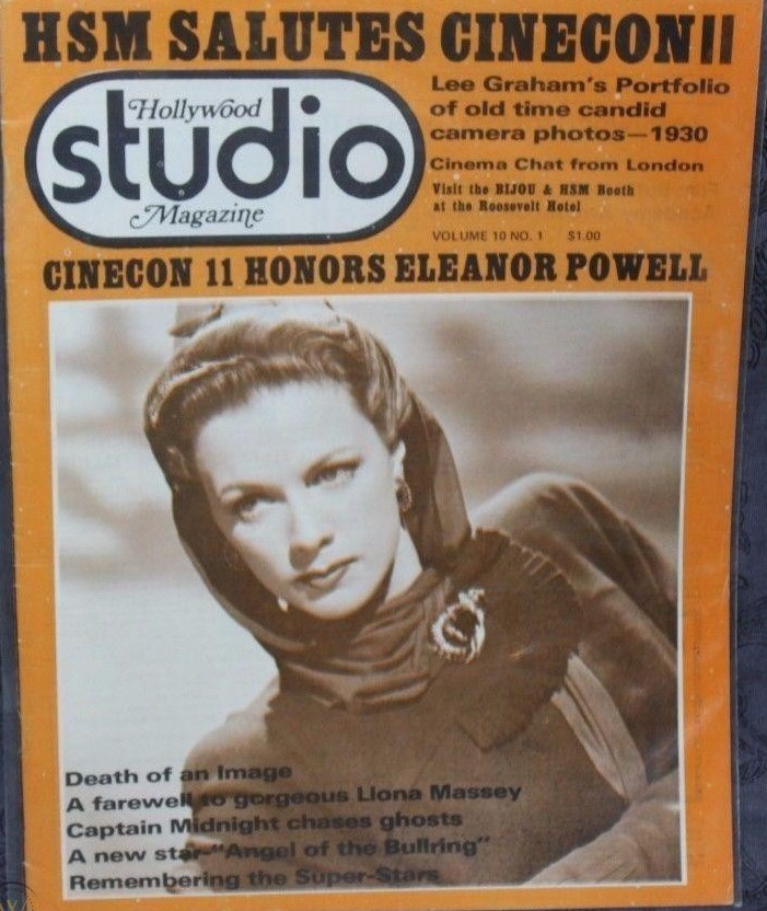 HOLLYWOOD STUDIO magazine side cover  August 1975