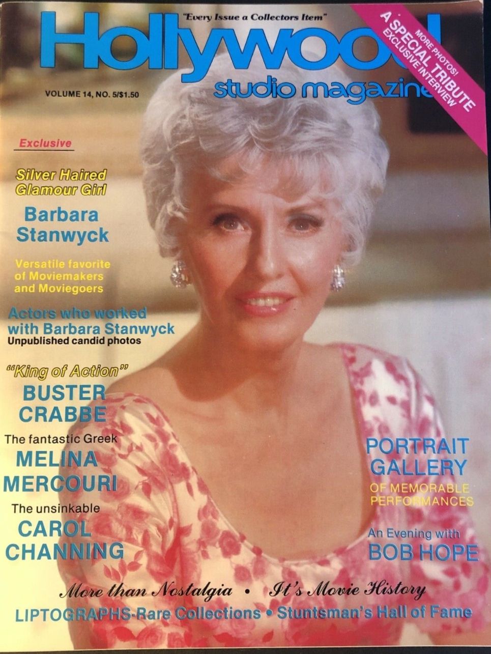 HOLLYWOOD STUDIO magazine side cover  Vol 14 No  5  November 1980