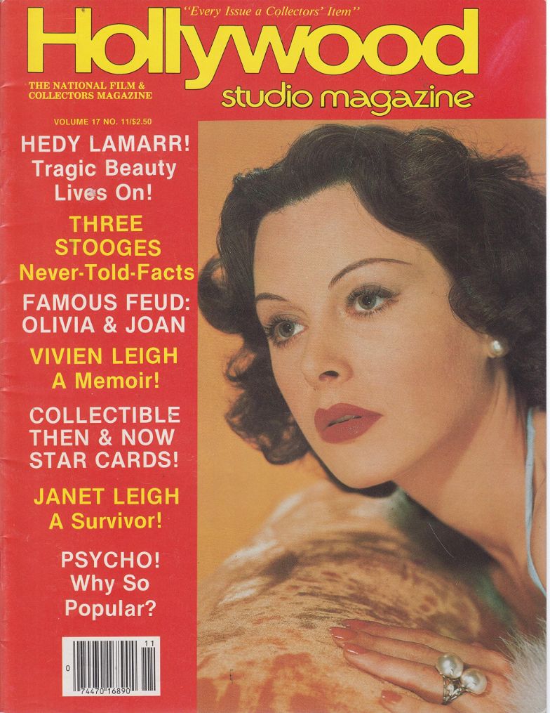 HOLLYWOOD STUDIO magazine side cover  Vol 17 No  11  November 1984