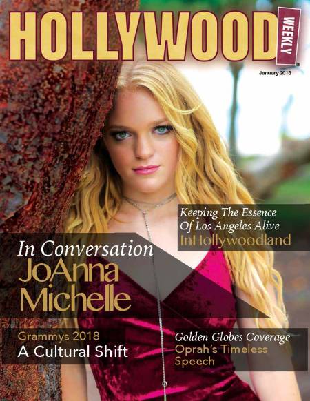 HOLLYWOOD WEEKLY magazine side cover  January 2018