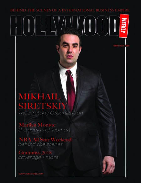 HOLLYWOOD WEEKLY magazine side cover  February 2018