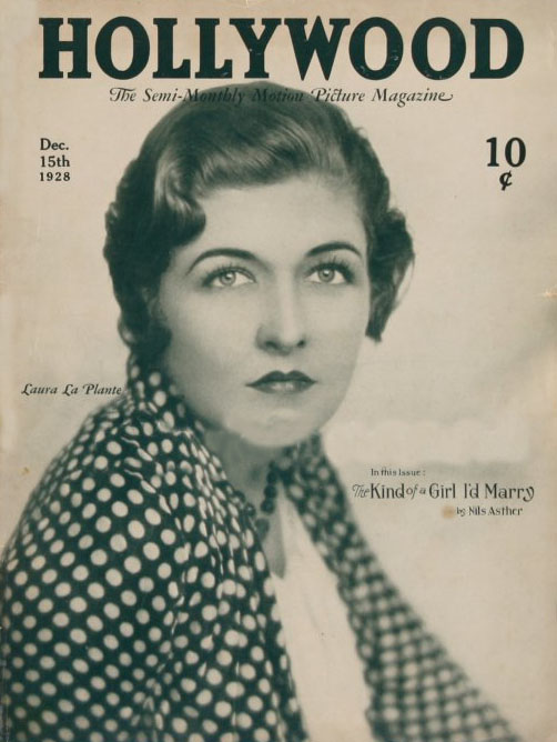 HOLLYWOOD magazine side cover 15 December 1928