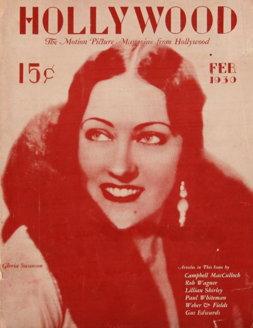 HOLLYWOOD magazine side cover February 1930