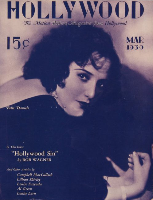 HOLLYWOOD magazine side cover March 1930