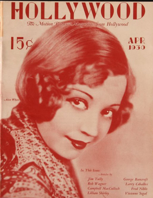 HOLLYWOOD magazine side cover April 1930
