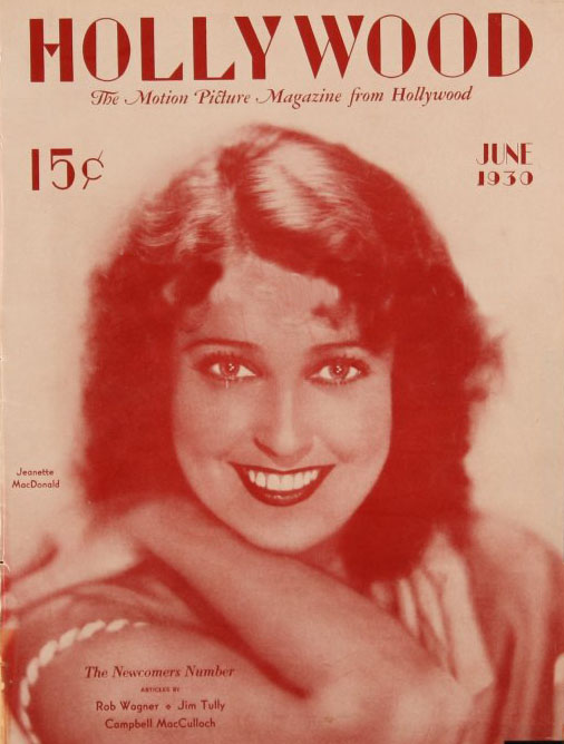 HOLLYWOOD magazine side cover June 1930