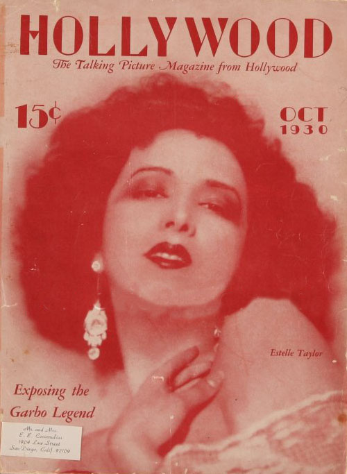 HOLLYWOOD magazine side cover October 1930