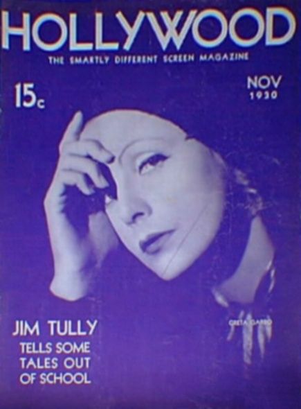 HOLLYWOOD magazine side cover November 1930