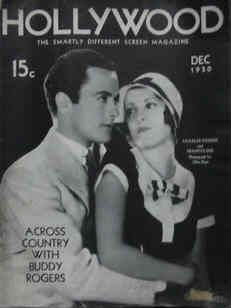 HOLLYWOOD magazine side cover December 1930