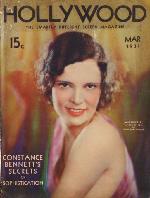 HOLLYWOOD magazine side cover March 1931
