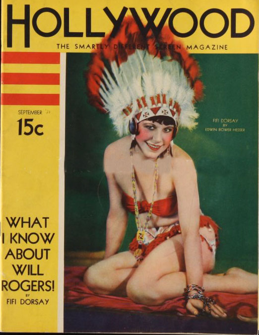 HOLLYWOOD magazine side cover  Vol 20 # 8 September 1931