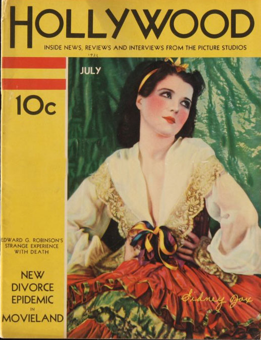 HOLLYWOOD magazine side cover July 1932
