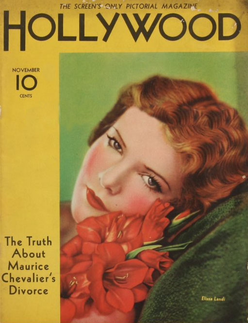 HOLLYWOOD magazine side cover November 1932