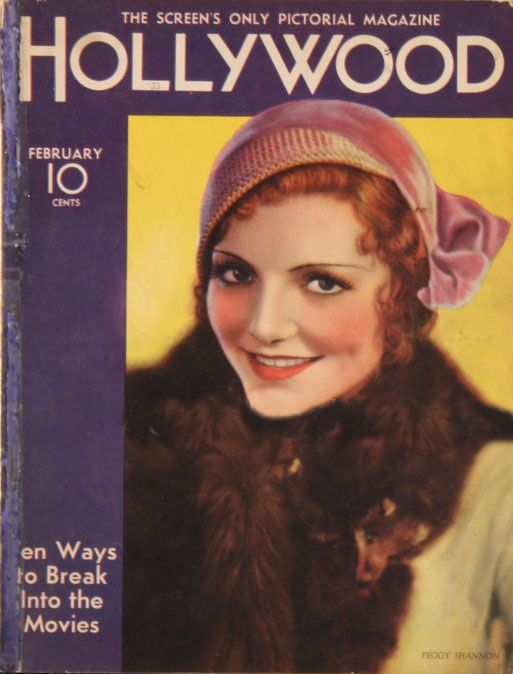 HOLLYWOOD magazine side cover  Vol 22 # 2 February 1933